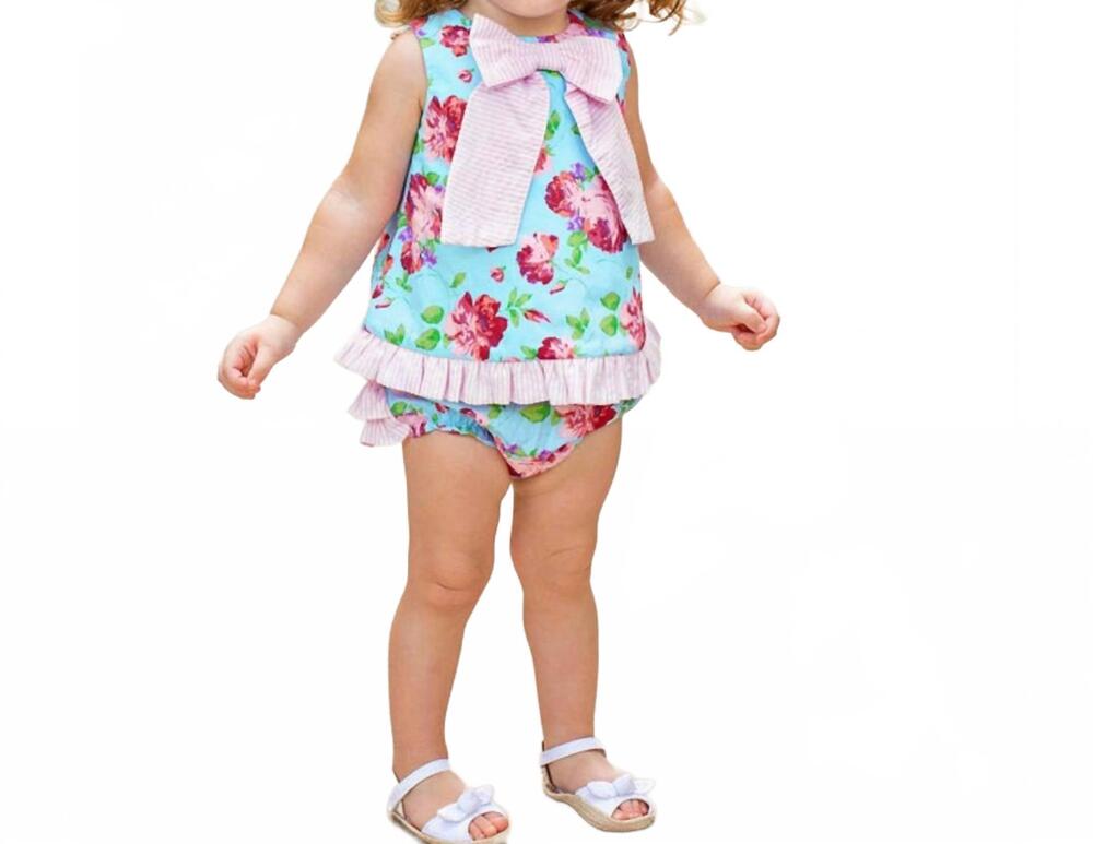 NEW RUFFLEBUTTS girls life is rosy swing top and diaper cover set in turquoise/p